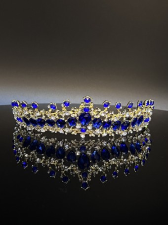 Frida Designs & Company Style #T/T-8015 #0 default Gold/Royal Blue and Clear Stones thumbnail