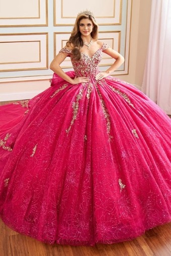 Princesa by Ariana Vara Style #PR30191 #11 Magenta/Gold thumbnail