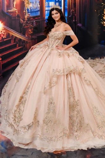 Princesa by Ariana Vara Style #PR30193 #6 Champagne/Gold thumbnail