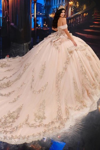 Princesa by Ariana Vara Style #PR30193 #7 Champagne/Gold thumbnail