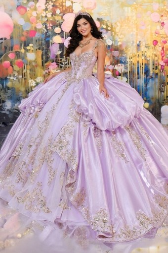 Princesa by Ariana Vara Style #PR30195 #9 Cinderella Blue/Gold thumbnail