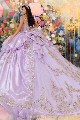 Princesa by Ariana Vara Style #PR30195 #8 Cinderella Blue/Gold thumbnail