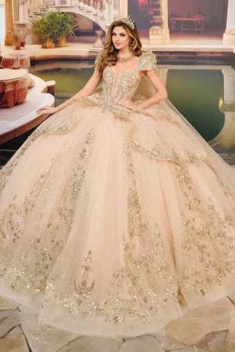 Princesa by Ariana Vara Style #PR30196 #13 Champagne/Gold thumbnail