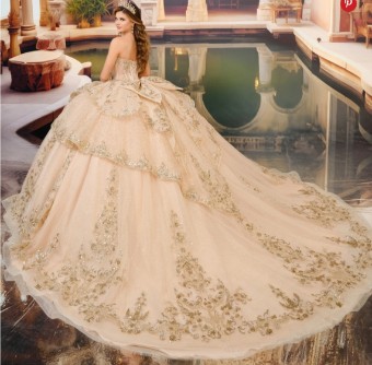 Princesa by Ariana Vara Style #PR30196 #11 Champagne/Gold thumbnail