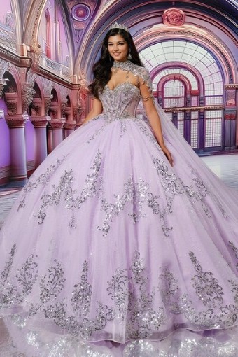 Princesa by Ariana Vara Style #PR30223 #9 Lilac/Silver thumbnail