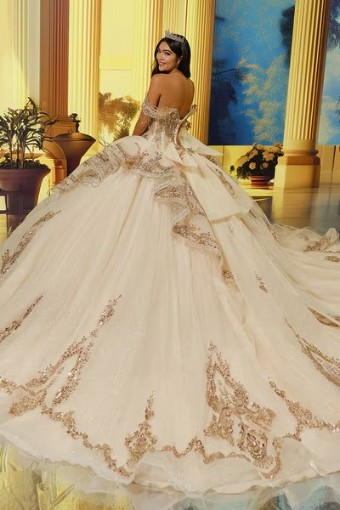 Princesa by Ariana Vara Style #PR30226 #7 Champagne/Gold thumbnail