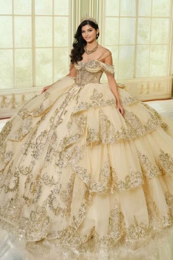 Princesa by Ariana Vara Style #pr30205 #0 default Champagne/Gold thumbnail