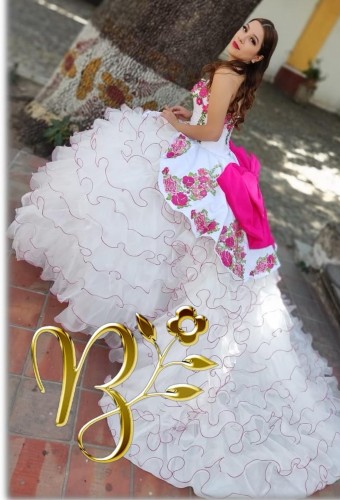 Maggie By Alborada Style #Guadalupe #0 default White/Fuscia thumbnail