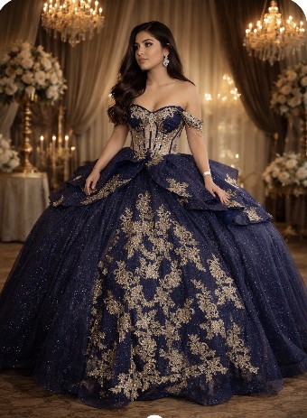 Maggie By Alborada Style #Alexandria #0 default Navy/Gold thumbnail