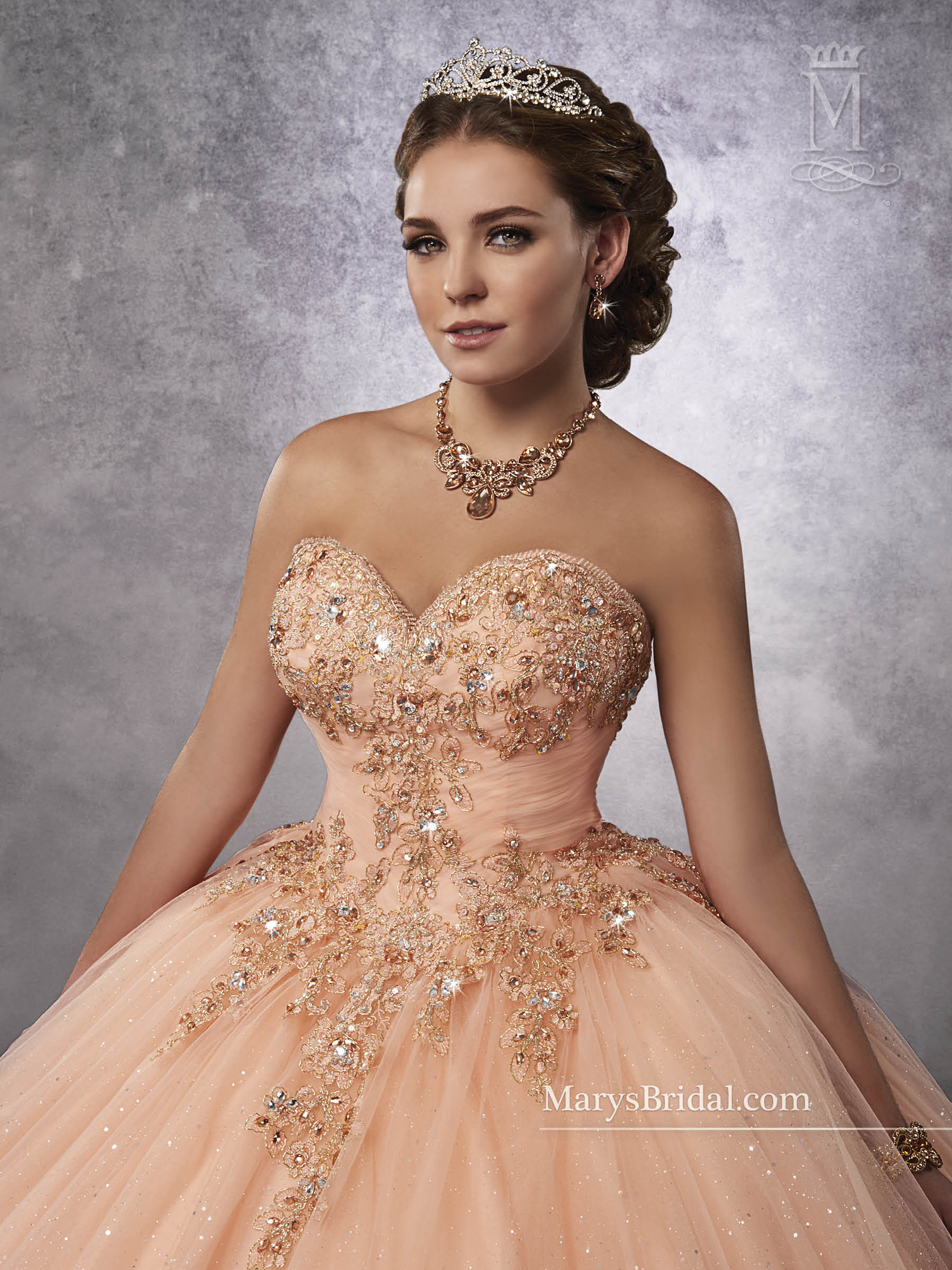 Peach color quinceanera dress clearance